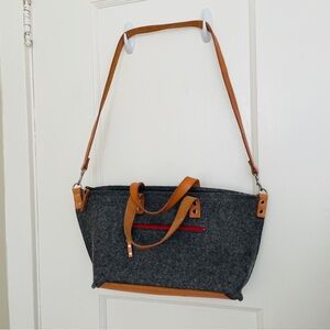 Handmade‎ AUDREY MODERN Bailey Bag - Felt with Leather Straps